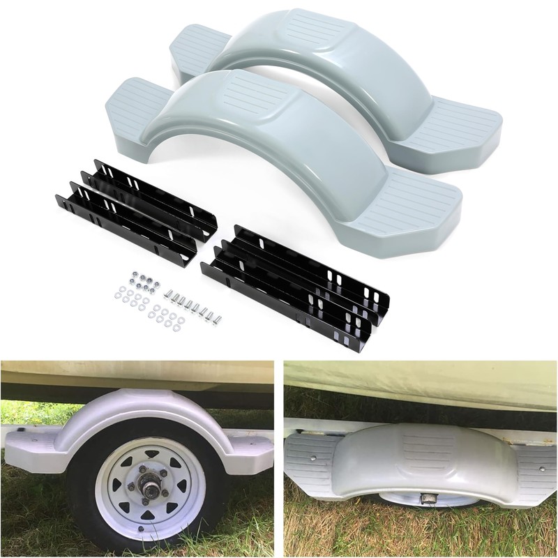 HECASA 12" Wheels Tires Skirt Boat Single Axle Trailers Fenders