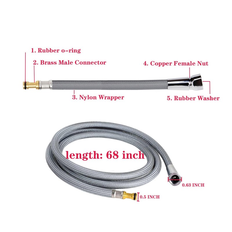 150259 Kitchen Faucet Hose Replacement for moen pull down faucet,