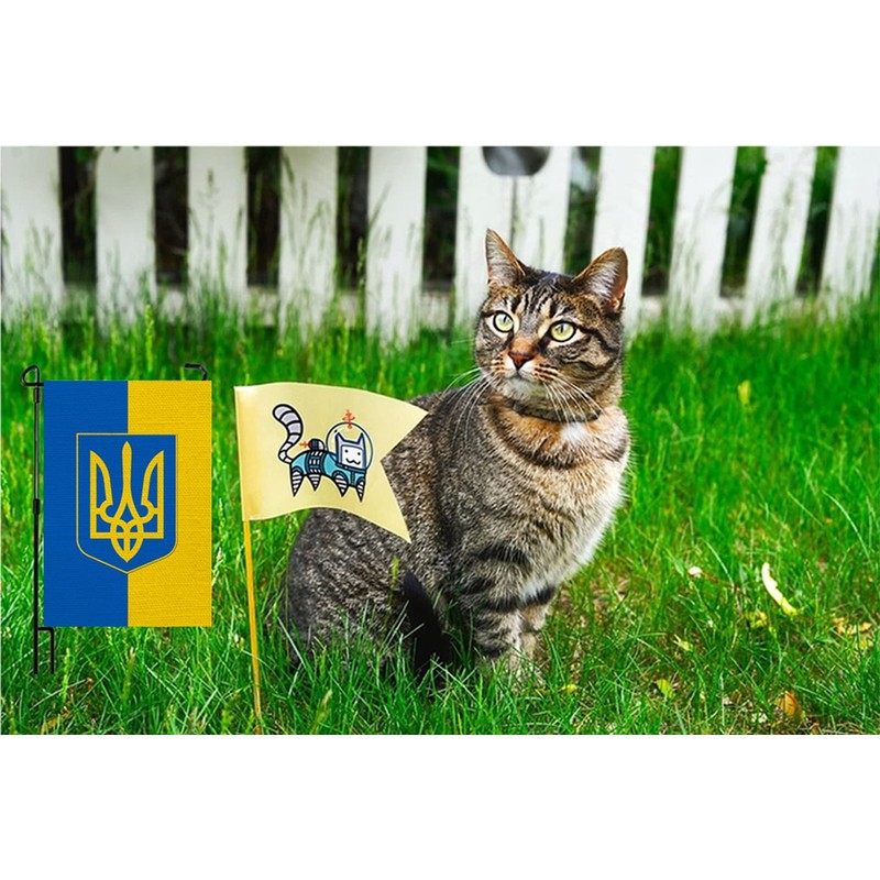 ANCONINE Double Sided Ukraine Garden Flag Flag 12x18 Inch Ukrainian
