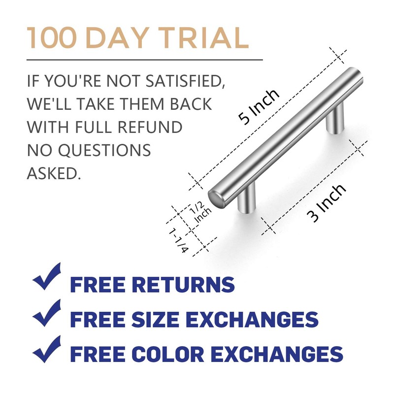 Ravinte 40 Pack | 5'' Cabinet Pulls Brushed Nickel Stainless