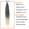 BRUNNACE 36 Inch Dreadlock Extensions Thin 0.6cm Synthetic Dreadlock Extensions