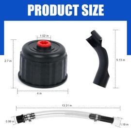 Fuels Filler Hose with Hose Cap & Replacement Bender Kit for VP Racing, Pit Posse, Jazz & Racing Fuel,Jegs,LC2 Fits Most Automotive Gas Tanks