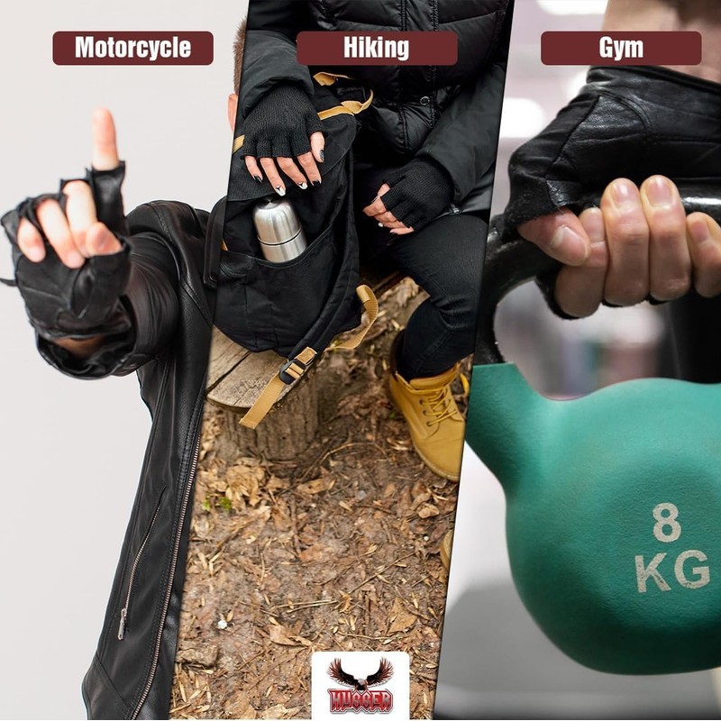 Hugger Affordable Unlined Fingerless Summer Riding Glove