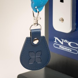 Blue Badge Co Genuine NKS Radar Key for Disabled Toilets UK with Recycled Bottles Keyring in Navy, Accessible Loos in The UK, Easy Turn Access Disabled Toilet Key UK, Public Bathroom with Radar Lock