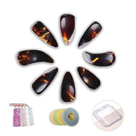 MUYIYANG Groove Design Guzheng Finger Picks Chinese Zither Nail,Set with Finger Tape Nail Plate Storage Box-Complete Accessories Kit for String Instrument Players