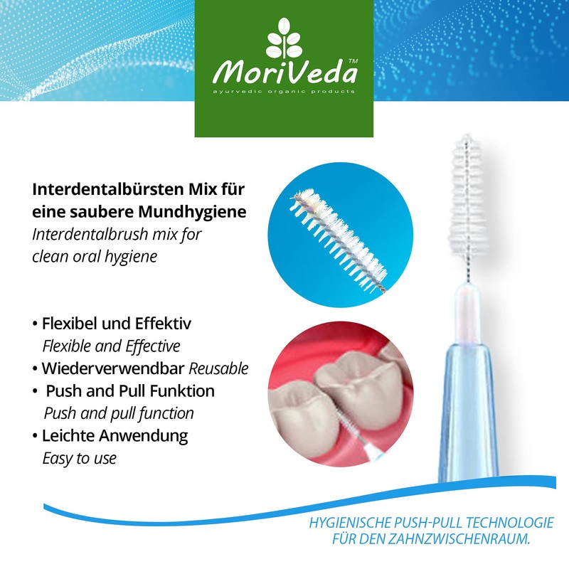 MoriVeda® NP-Vital Interdental Brushes Mix (0.6 mm, 0.7 mm, 0.8