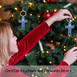 Easter Basket Essentials-Easter Basket Stuffers for Teens-Christian Keychain for Women, Confirmation Gifts for Teen Girls, Christian Gifts for Women Men, Bible Verse Key chain, Cross Keychain