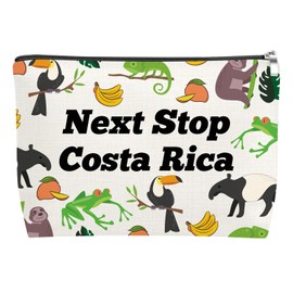 Mxrymvu Costa Rica Lover Gift Makeup Bag Costa Rica Travel Gifts Funny Travel Gifts for Women for Bestie Mom Travelers Cosmetic Bag National Belief Gift for Graduation Mothers Day Christmas