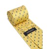 HISDERN Men's Yellow Plaid Tie for Wedding Party Woven Checked