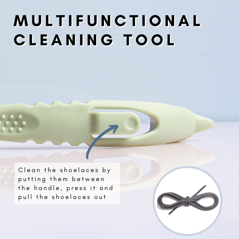 Skylarlife Multifunctional Double-ended Shoes Brush with Comfortable Handle Deep Clean