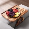 Danfoxer Acacia Wood Couch Arm Tray,Folding Sofa Armrest Tray,Couch Arm