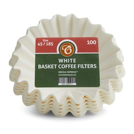 EDESISA ESPRESS - 100 Size 45/185mm Basket Coffee Filter Papers White – Compatible with Kalita Wave KWF-185
