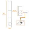 LBG Products Portable Air Conditioner Window Seal Plates Kit, Vertical