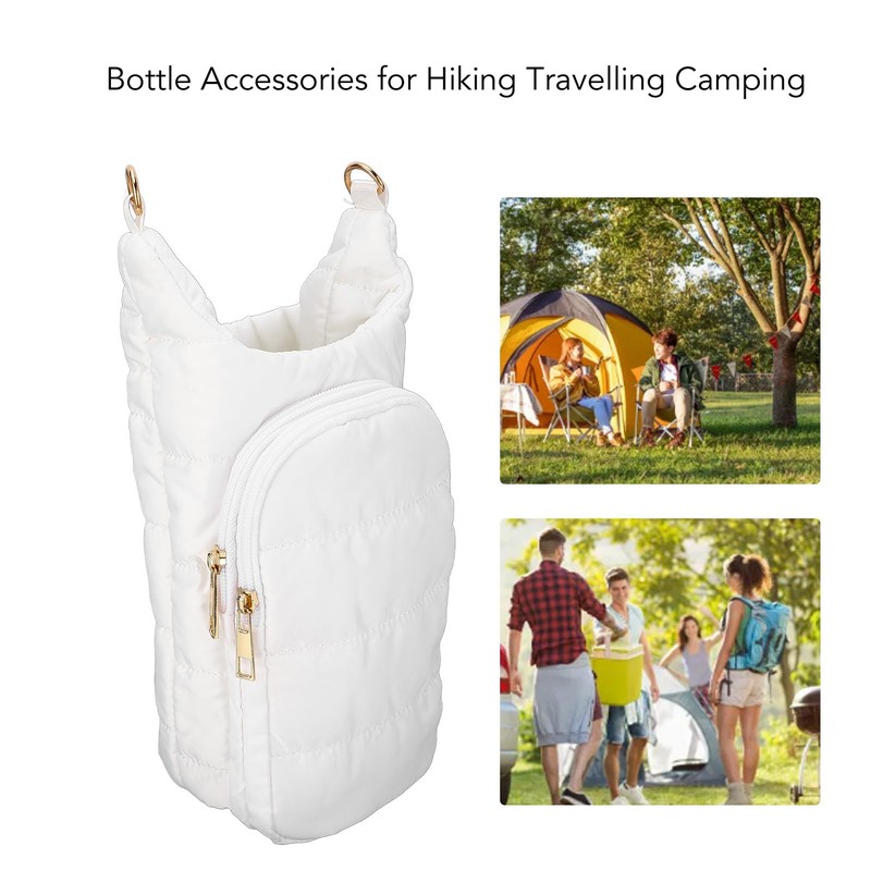 Insulated Water Bottle Pouch, Adjustable Shoulder Strap Water Bottle Carrier