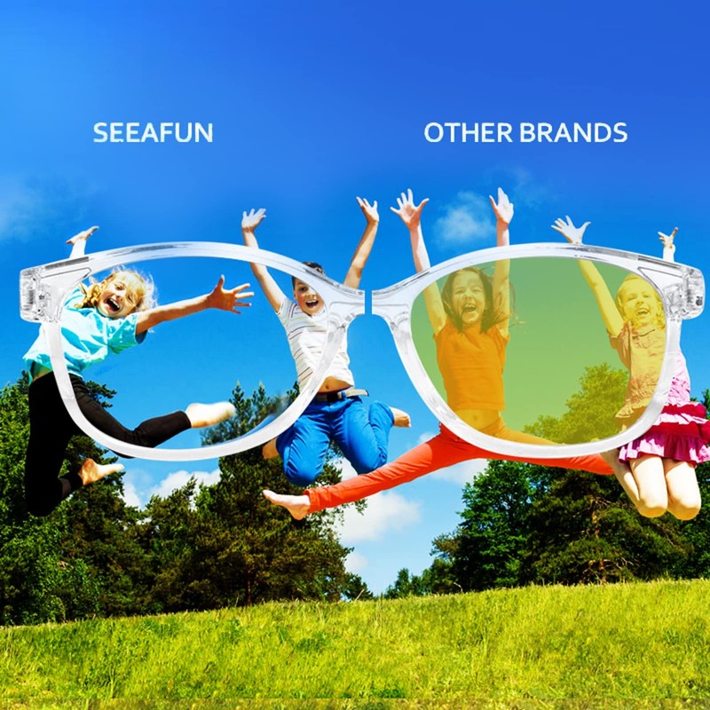 SEEAFUN Blue Light Glasses for Kids Girls Boys with Cute