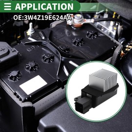 Motoforti HVAC Blower Motor Resistor Heater Blower Resistor for Ford F-150 2004-2008 for Lincoln LS 2005-2006 Metal ABS No.3W4Z19E624AA Silver Tone