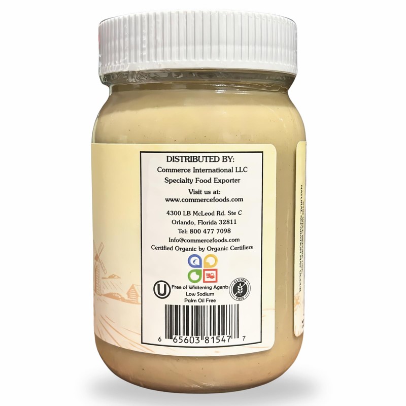 Eastern Feast - Organic Tahini, 100% Ground Sesame Paste, 16