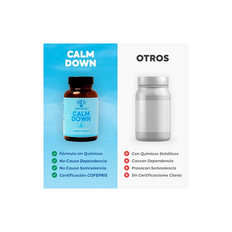 Relajación con GABA Camomila L-Teanina y Vitamina D 60 Cápsulas