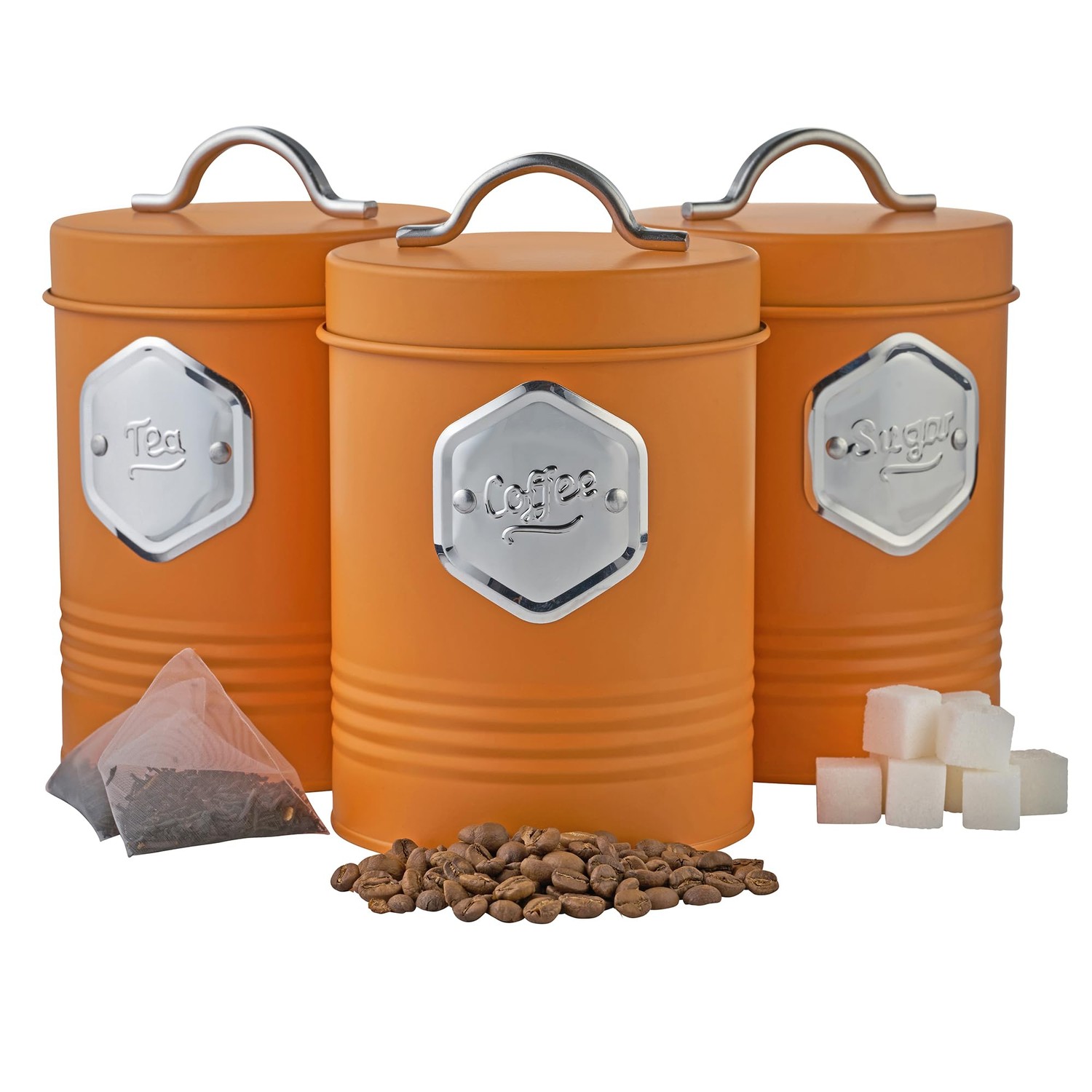 Cooks Professional 3 Piece Storage Canister Set | Labelled Containers ...