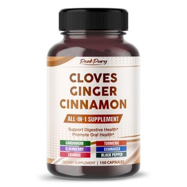 PEAKPURY Ultra Cloves with Ginger & Cinnamon - All-in-1 Supplement for Digestive & Oral Health Support - Made in The USA - 150 Capsules