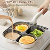 JUSTUP 4-Cup Egg Pan Nonstick，Healthy Titanium Ceramic Breakfast Frying Pan，Compatible