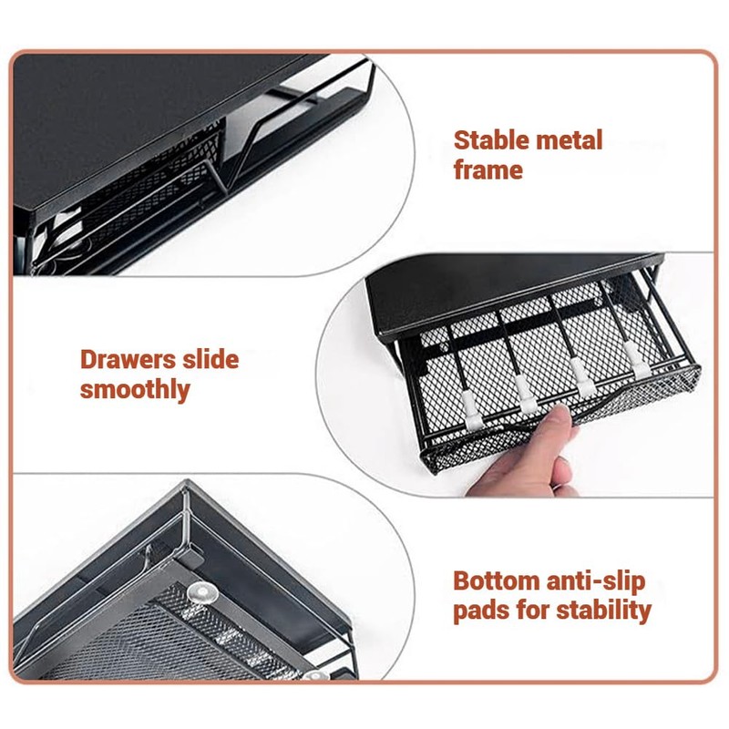 Coffee Pod Holder Storage Drawer, Compatible with Nespress-o Coffee Pods