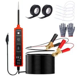 Power Circuit Probe Tester 6V-24V DC Test Light Car Fuse Tester Tool 12V Short Circuit Finder 12V Auto Electrical Tester Kit Component Tester Polarity Identify with Overload Protection,Long Test Lead