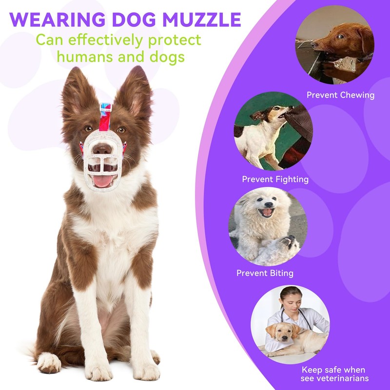Dog Basket Muzzle for Anti Biting & Chewing, Lightweight Cage