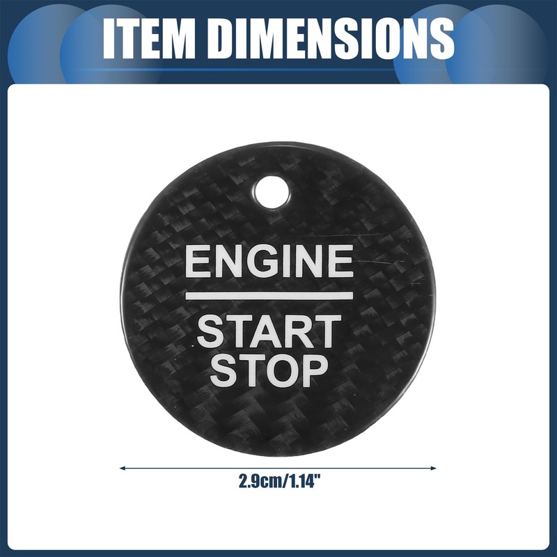 Partuto Engine Start Stop Button Cover, Front Ignition Starter Switch