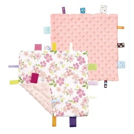 CREVENT Security Blanket for Babies, Soft Baby Comforter, Sensory Plush Blanket for Baby Girls, Calming Sleep Companion, 24X24cm 10"X10" 2pcs