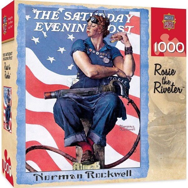 MasterPieces Saturday Evening Post Jigsaw Puzzle, Norman Rockwell Rosie the Riveter Collage, 1000 Pieces