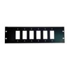 PROCRAFT AFP3U-6DEC-BK 3U Formed Aluminum Rack Panel w/ 6 Decora