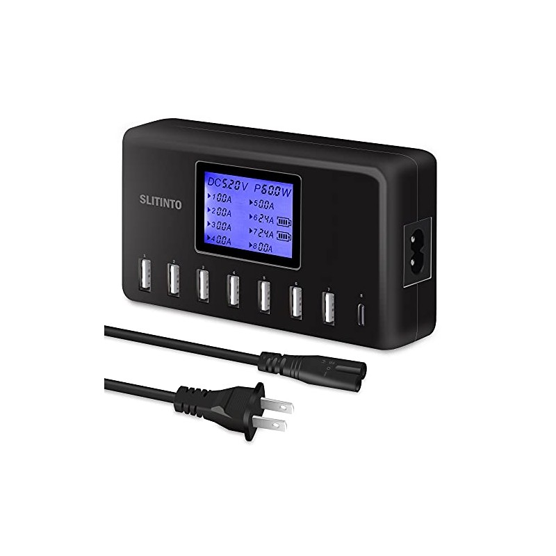 Cargador USB, estación de Carga USB de 60 W, 12