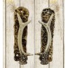 Ebros Set of 2 Western Rustic Deer Antlers Door Pull