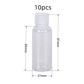 Changyeah10 Pcs Flip Top Squeeze Bottle Liquid Squeeze Bottles,Travel Size PE Squeeze Bottles for Liquids,For Shampoo,Conditioner,Lotion,Toiletries(18 ML)