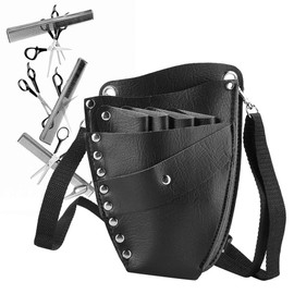 Uxsiya Leather Hairdressing Pouch Hair Scissors Holster Scissors Bag for Home Use for Hairdressers for Hairdressers for Daily Use