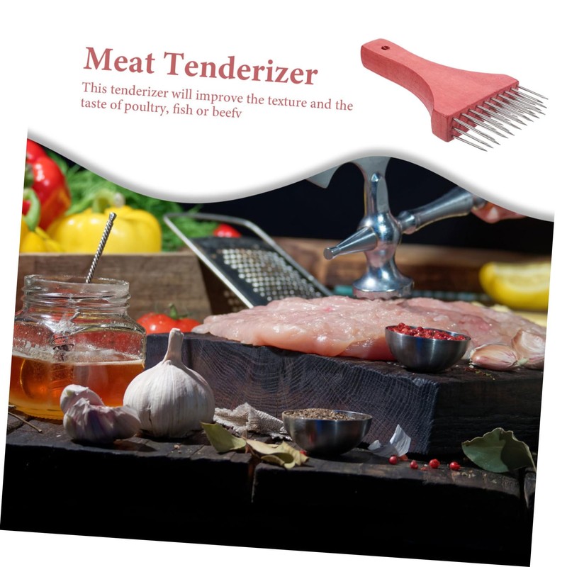 MAGICLULU Stainless Steel Meat Loosening Machine with Wooden Handle Efficient