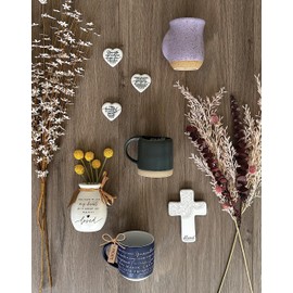 Lighthouse Christian Products Strength For Today And Hope For Tomorrow White 2.25 x 2.25 Cast Stone Decorative Sign