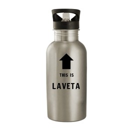 This Is Laveta - 20oz Stainless Steel Water Bottle, Silver