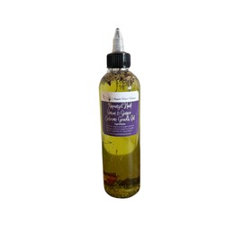 Rapunzel hair onion & ginger extreme growth oil with roses grapeseed oil green tea, horsetail, pumpkin seed oil, peppermint oil, ylang ylang oil, borage oil (4 oz)