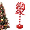Christmas Stop Here Decor Metal Solid Wood LED Delicate Santa