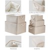 Mangata Foldable Storage Basket with Rope Handles, Fabric Storage Box