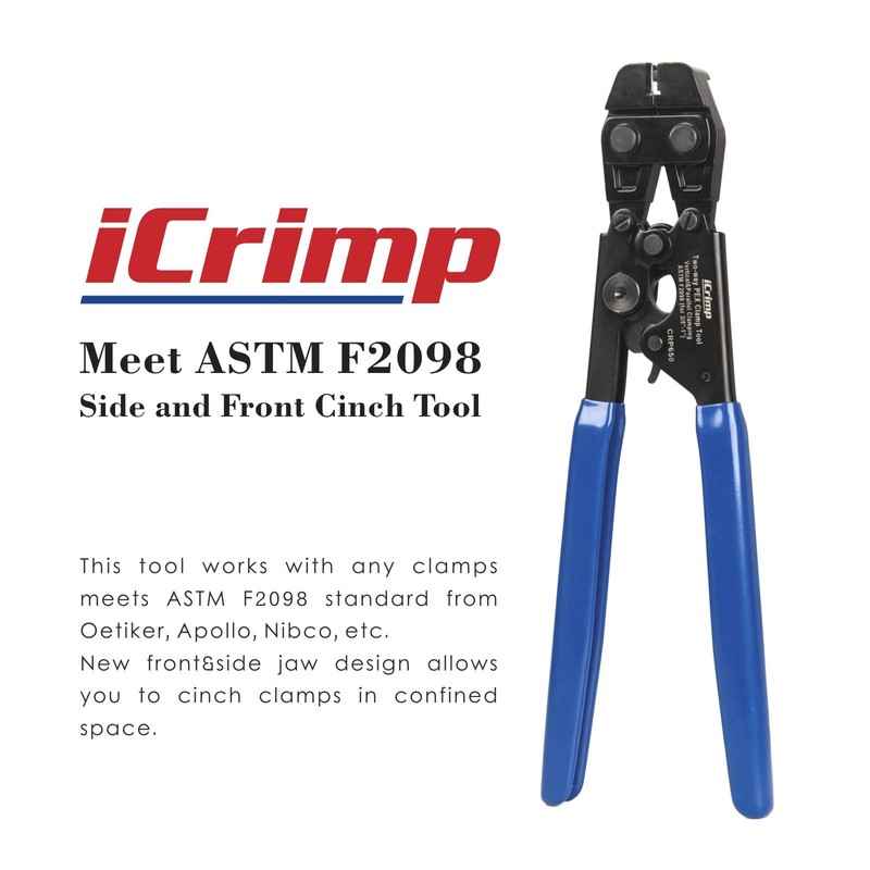 iCrimp PEX Cinch Tool for Stainless Steel Clamp-Vertical & Parallel