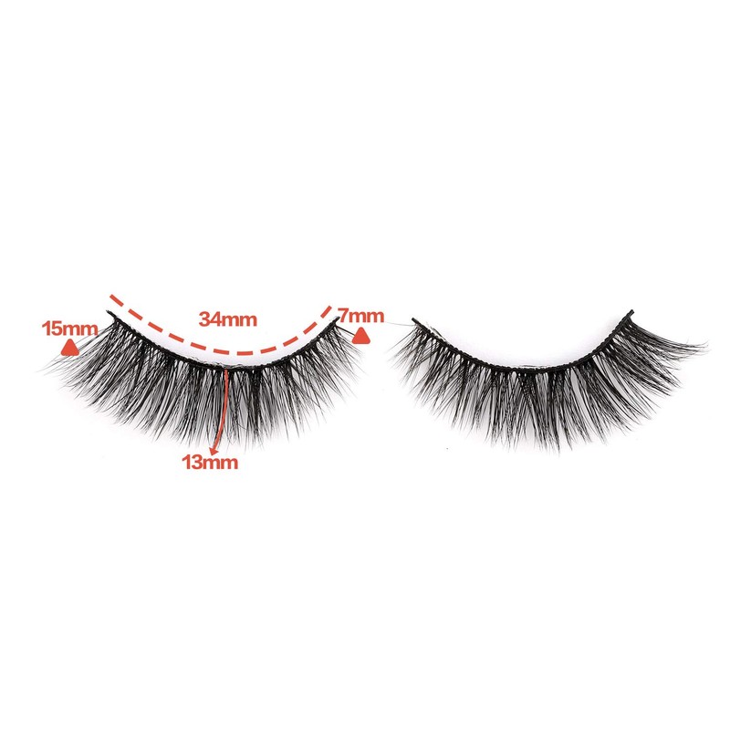 Newcally False Eyelashes Natural 3D Lashes Cat Eye Look Faux