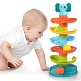 LZDMY Baby Toy 9-18 Months, Ball Drop and Roll Ramp Toy for 1 Year Old Boys Girls, Sensory Toy for Babies 12 Months, Baby Ball Tower Roll ball Game, 1st Birthday Gifts for Babies