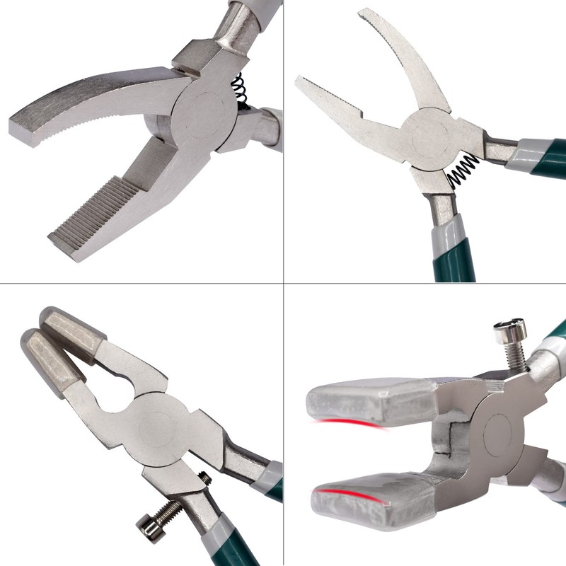 2 PCS Heavy Duty Glass Running Pliers Tips with Adjustable
