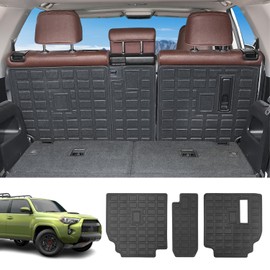 powoq Backrest Mat Compatible with 2010-2024 Toyota 4Runner 7-Seat TPE Material Back Seat Protector Replacement for 2010-2024 Toyota 4Runner Accessories (2nd Backrest Mat)