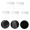 NOLITOY Acrylic Sign Holder L-Shape 5Pcs Double-Sided Desktop Price Rack