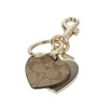Coach Key Fob 91478 IM/Khaki Key Fob Heart Charm Key