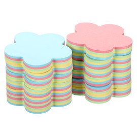 PATIKIL 2.7 x 2.7 Inch Flower Shape Sticky Notes, 12 Pads Cute Self-Stick Memo Pads Bright Colorful 100 Sheets/Pad for Home Office, 4 Colors